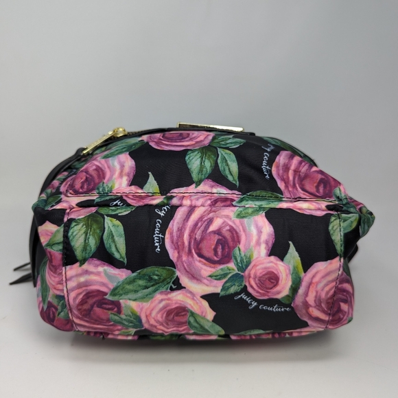 Juicy Couture Multi Rose Fabric Backpack & Heart Shaped Coin Purse - Picture 4 of 16